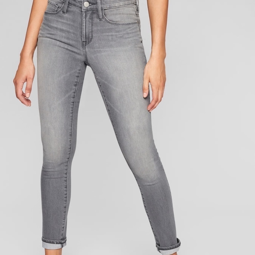 Athleta | Sculptek Skinny Jeans Womens Size 4 Gray Low Rise Pants Stretch
